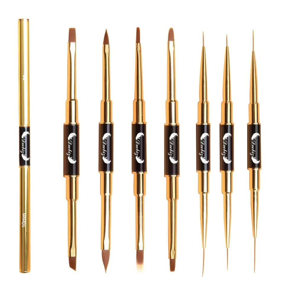 

7Pcs Acrylic Nail Pen Tool Set Portable DIY Easily Wash Nail Crystal Pen Nail Brush Set