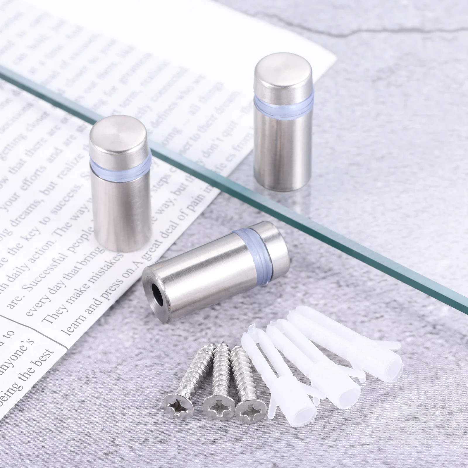 Sourcing Map 4Pcs Sign Standoff Screws, 1 X 1-5/16" Acrylic Wall Standoff Mount Hardware Advertising Glass Standoff Nail Acrylic Nail For Hanging