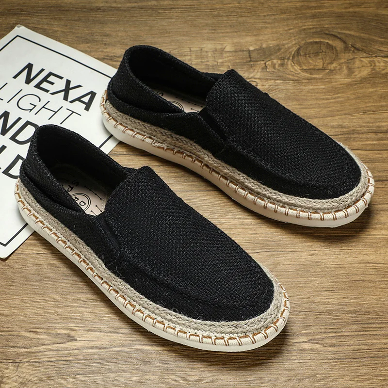 Fashion Breathable Slip-on Cloth Shoes Men Loafers Summer Slippers Lazy Shoes Size 39-44 3
