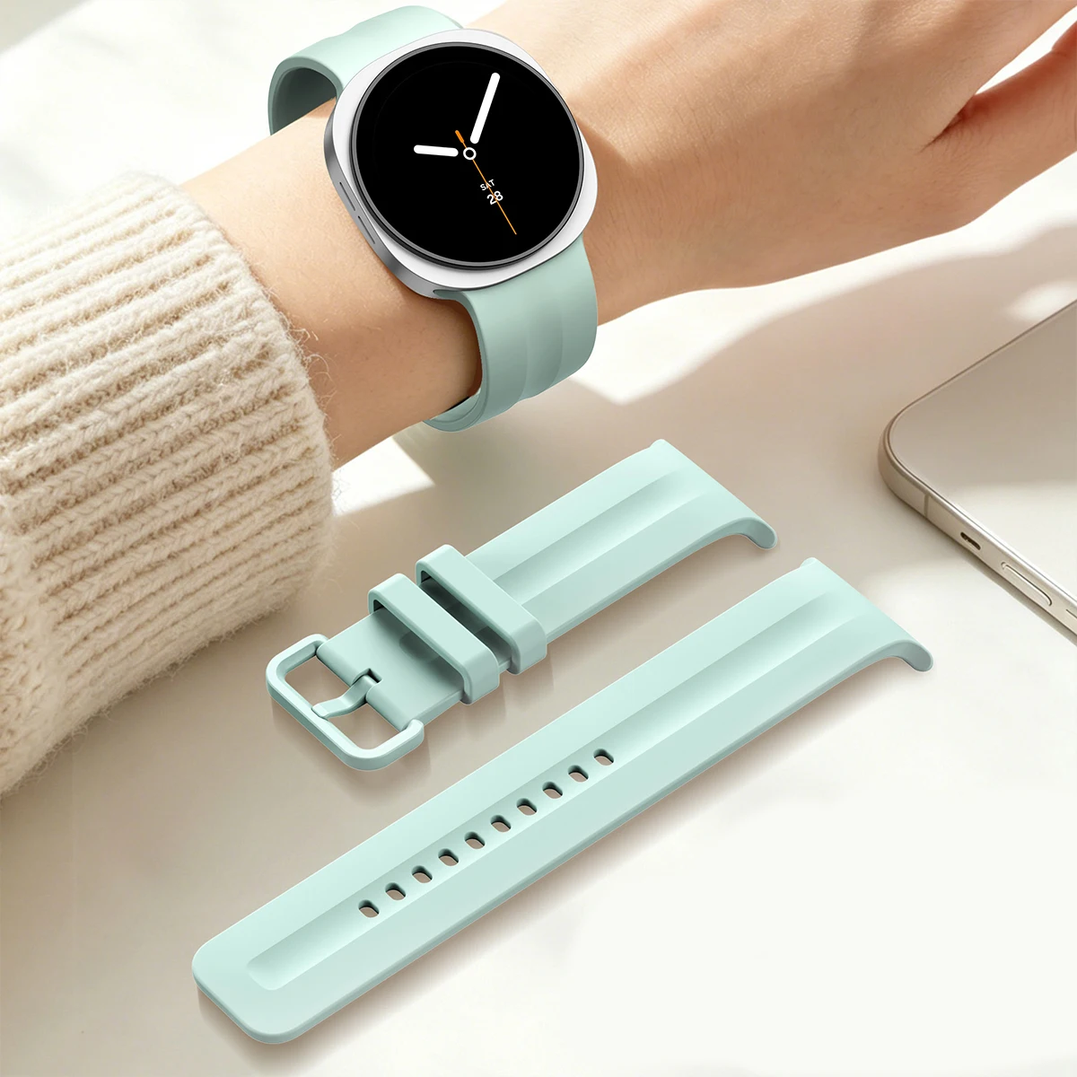 Premium Silicone Sport Wristband for Smartwatches - Original Strap Replacement