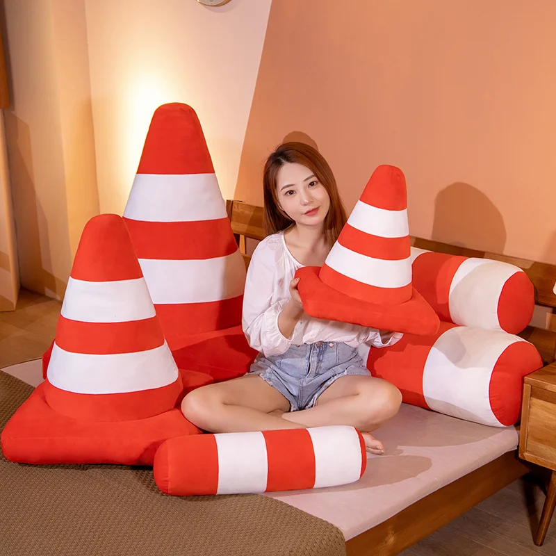 Hot Simulation Vehicle Plush Pillow Creative Roadblock Road Railing Toys Stuffed Soft For Home Decor Prop Sleeping Cushion