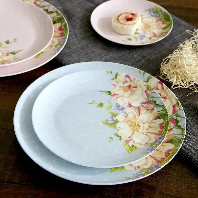 8inch Bone China Dinnerware Floral Vintage Design Ceramic et Dish Decorative Plate Porcelain Dinner Plate