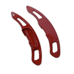 Enhanced Steering Wheel Shift Paddle Extensions (Red Carbon Fiber)