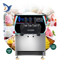 Ice Cream Making Machine ZY-6618CTB Stainless Steel 2000W Desktop Type Small Automatic Home Commercial Double Storage Cylinder 1