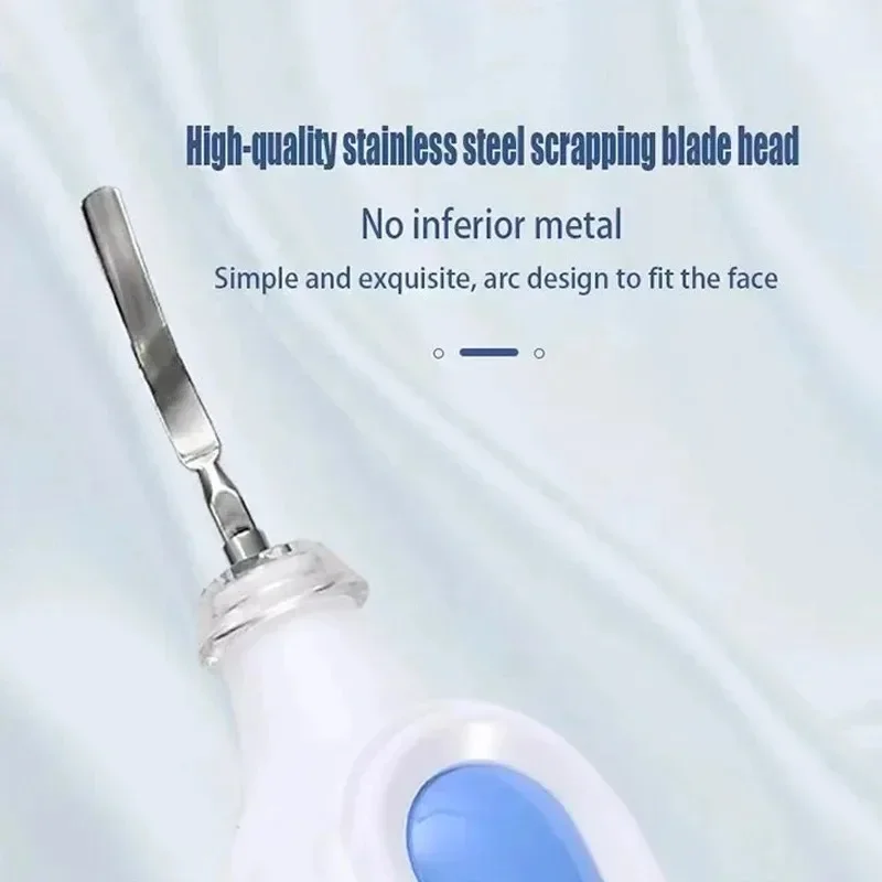 Ultrasonic Skin Scrubber Peeling Blackhead Remover Ultrasonic Ion Acne Pore Cleaner Facial Shovel Scrubber  Deep Face Cleaning