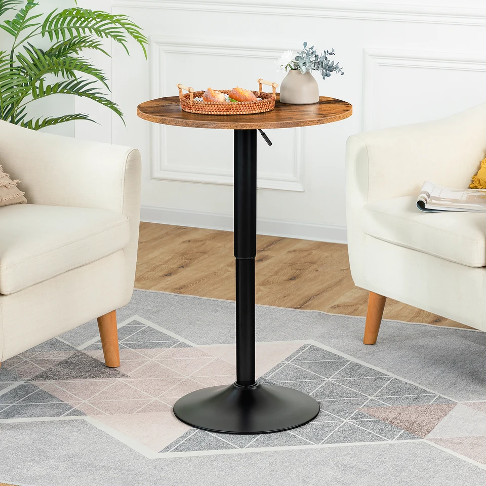 Height Adjustable Modern Round Bar Table