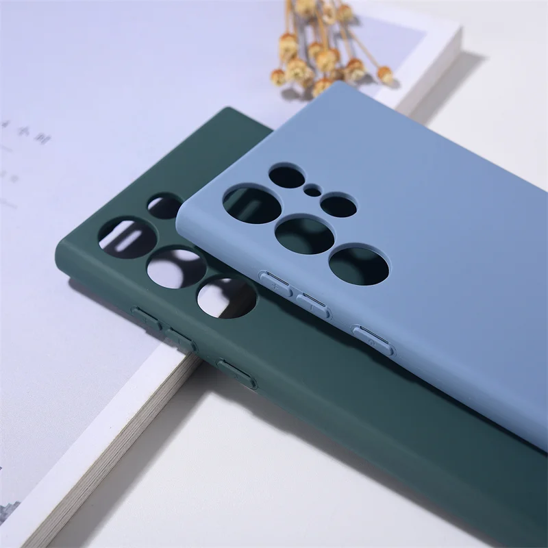 Soft Touch Liquid Silicone Protective Phone Case - Full Camera Protection, TPU Back Shell