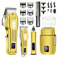 RUCHA Hair Clippers For Men T-Blade Nose Hair Trimmer Foil Shavers For Men Barber Kit 4 In 1 Professional Men Hair Clippers 1