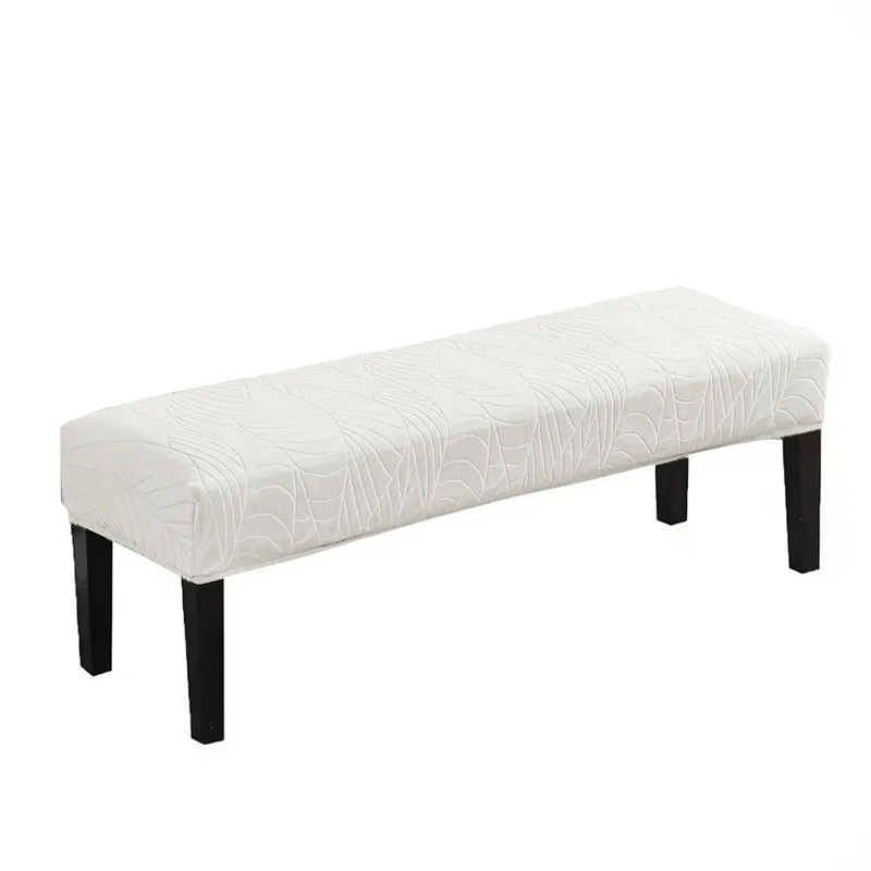 Elegant Jacquard Leaf Design Bench Cover - Dust-Proof, Removable & Washable