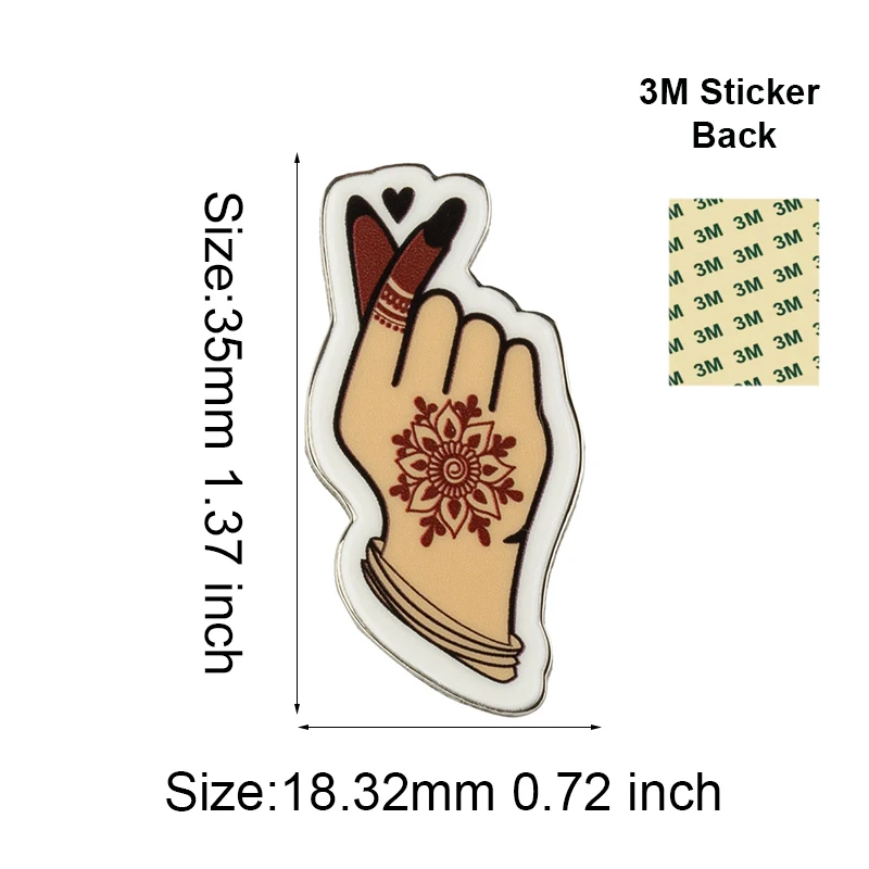 1-5-10-50-100PCS 사우디아라비아 휴대폰 3M 스티커 배지 금속 핀 브로치 핀