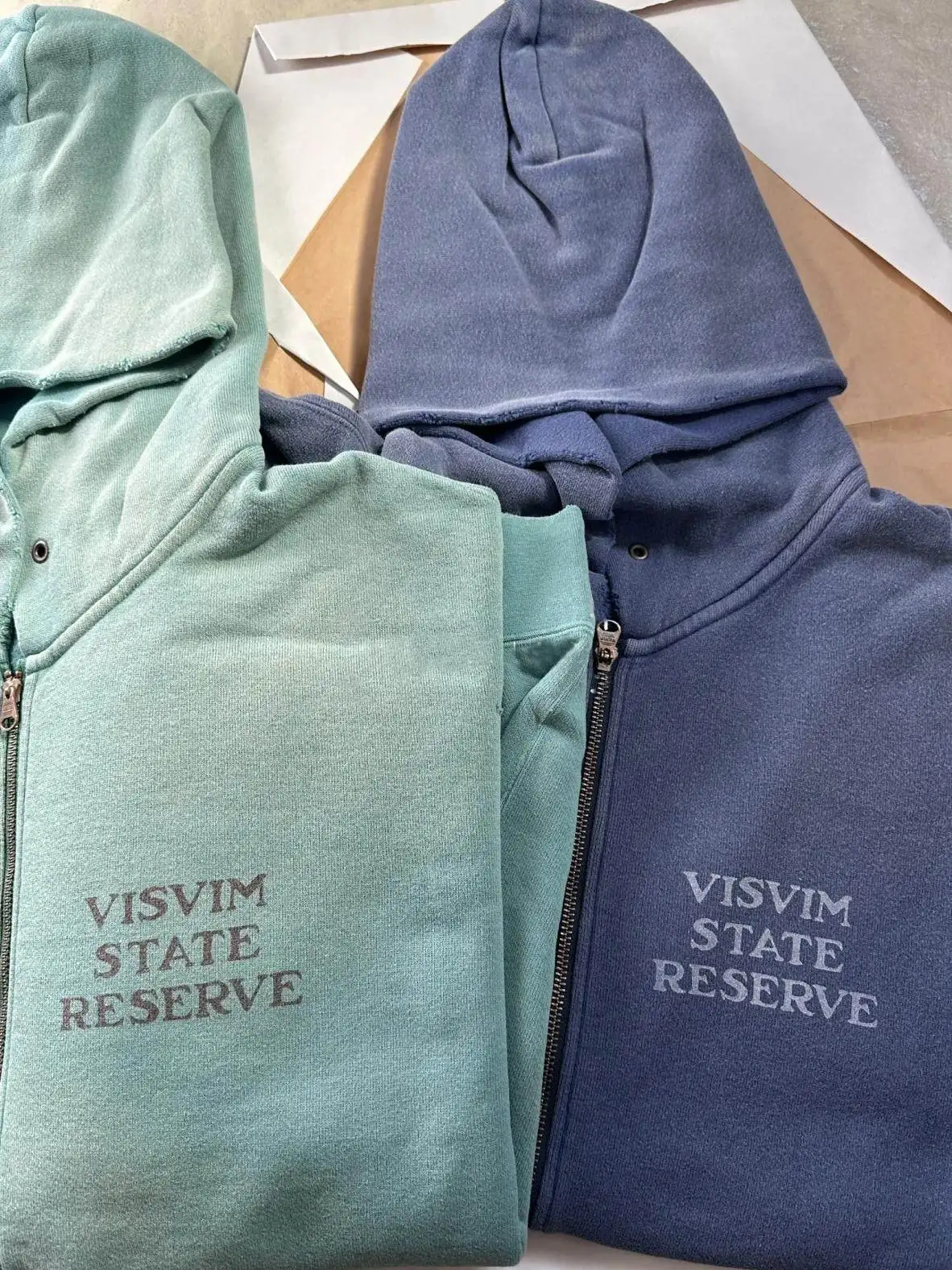 VSVM 점보 후디 일본 스트리트웨어 코튼 빈티지 워시드 디스트레스드 지퍼 후드