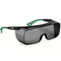 Enhanced Anti - Fog Safety Glasses with Adjustable Side Protection and Scratch - Resistant Lenses (Green gray)