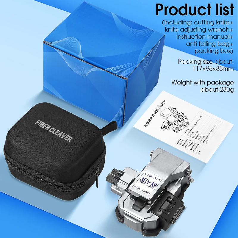 Duke FTTH High-precision AUA-X9 For Cold Joint/Hot Melt Optical Fiber Cleaver Machine