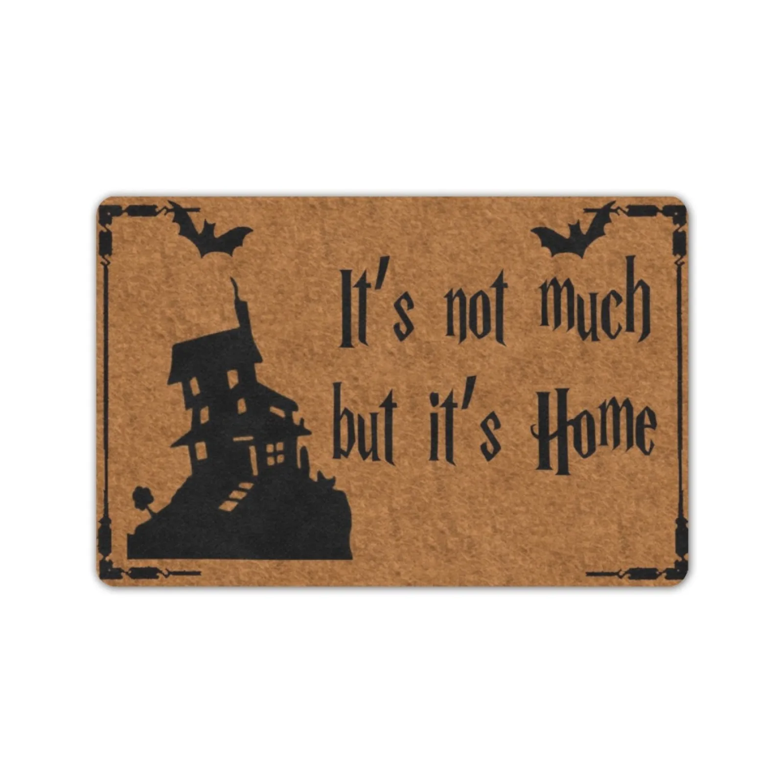 

Castle Home Doormats Halloween Decorations Welcome Outdoor Doormat Non-Slip Rubber Entrance Christmas Season Door Mat