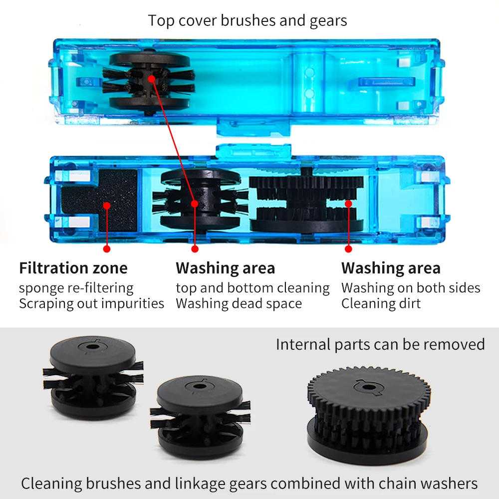 ThinkRider-휴대용 자전거 체인 클리너, 자전거 브러쉬, 스크러버, 워시 도구, 산악 사이클링 클리닝 키트, 야외 액세서리