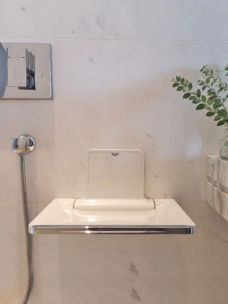 *Bathroom folding stool seat wall wall hanging wall elderly non-slip safety barrier-free bath stool 2