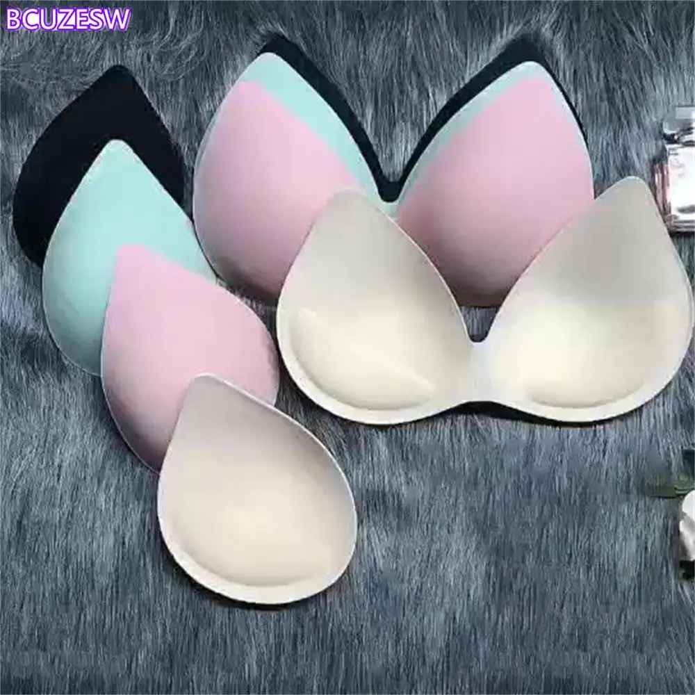 

Water Drop Shape Removable Breathable Push Up Cups Inserts Breast Cushion Swimsuit Bikini Sports Women Latex Bra Pads