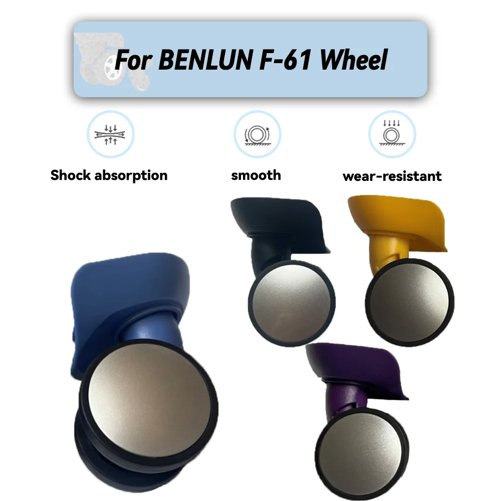 For BENLUN F-61 Universal Wheel Replacement Suitcase Rotating Smooth Silent Shock Absorbing Wheel Accessories Wheels Casters
