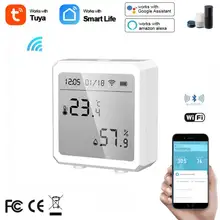 

Tuya Smart WIFI Temperature And Humidity Sensor Digital Hygrometer Thermometer SmartLife APP Voice Control Via Alexa Google Home