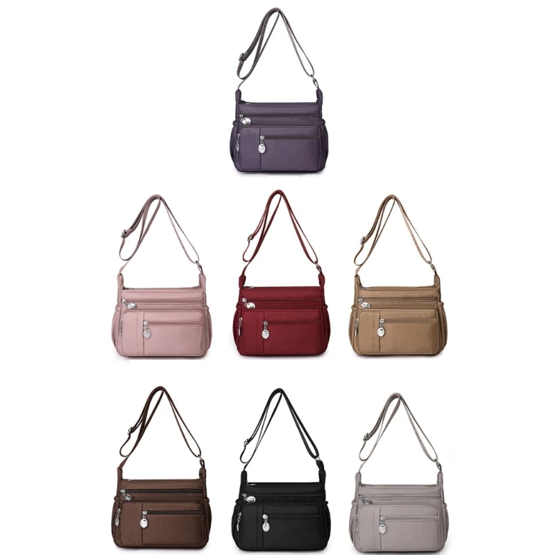 

Women Multi-Pocket Shoulder Bag Large Capacity Travel Bag Female Casual Crossbody Bag Lightweight Mums Bag E74B