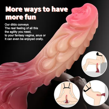 Realistic Silicone Animal Penis Dildos For Women Masturbator Dick Suction Cup Anal Plug Dilldo Huge Monster Dildo Woman Sex Toys 3