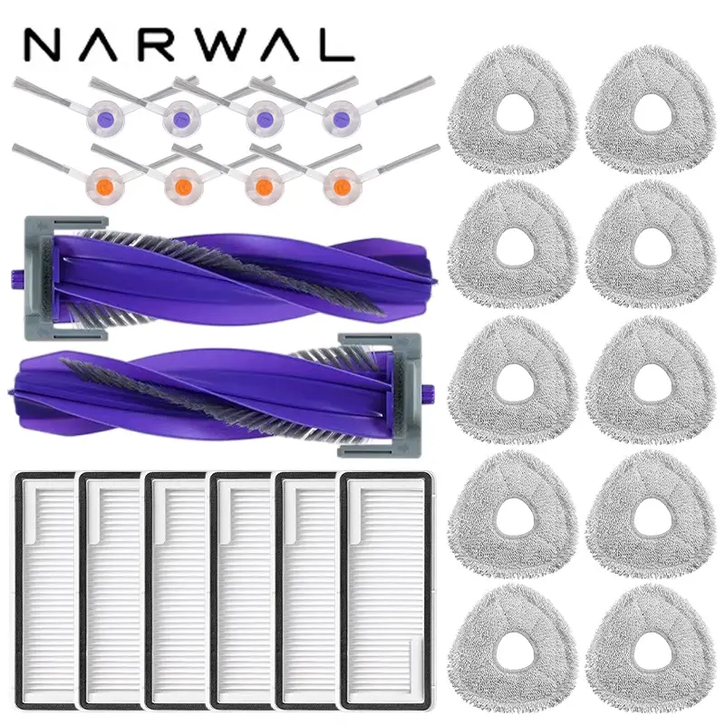 Narwal Freo X Ultra / J4 / J4 Lite Robot Vacuum Spare Parts Main Side Brushes Mop Cloths HEPA Filters Accessories - Image 32