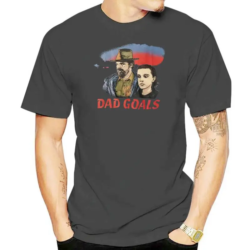 thumbnail image 1 of Stranger tee Things Dad Goals Chief Hopper Eleven TV Show Mens T Shirt, 1 of 5