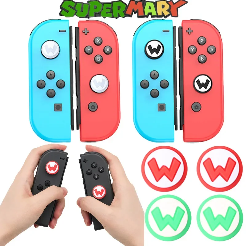 Super Mario Bros Silicone Joystick Cap Controller Thumb Stick Case Per Nintendo Switch Lite Joy-Con Joycon Light Grip Gel Guard