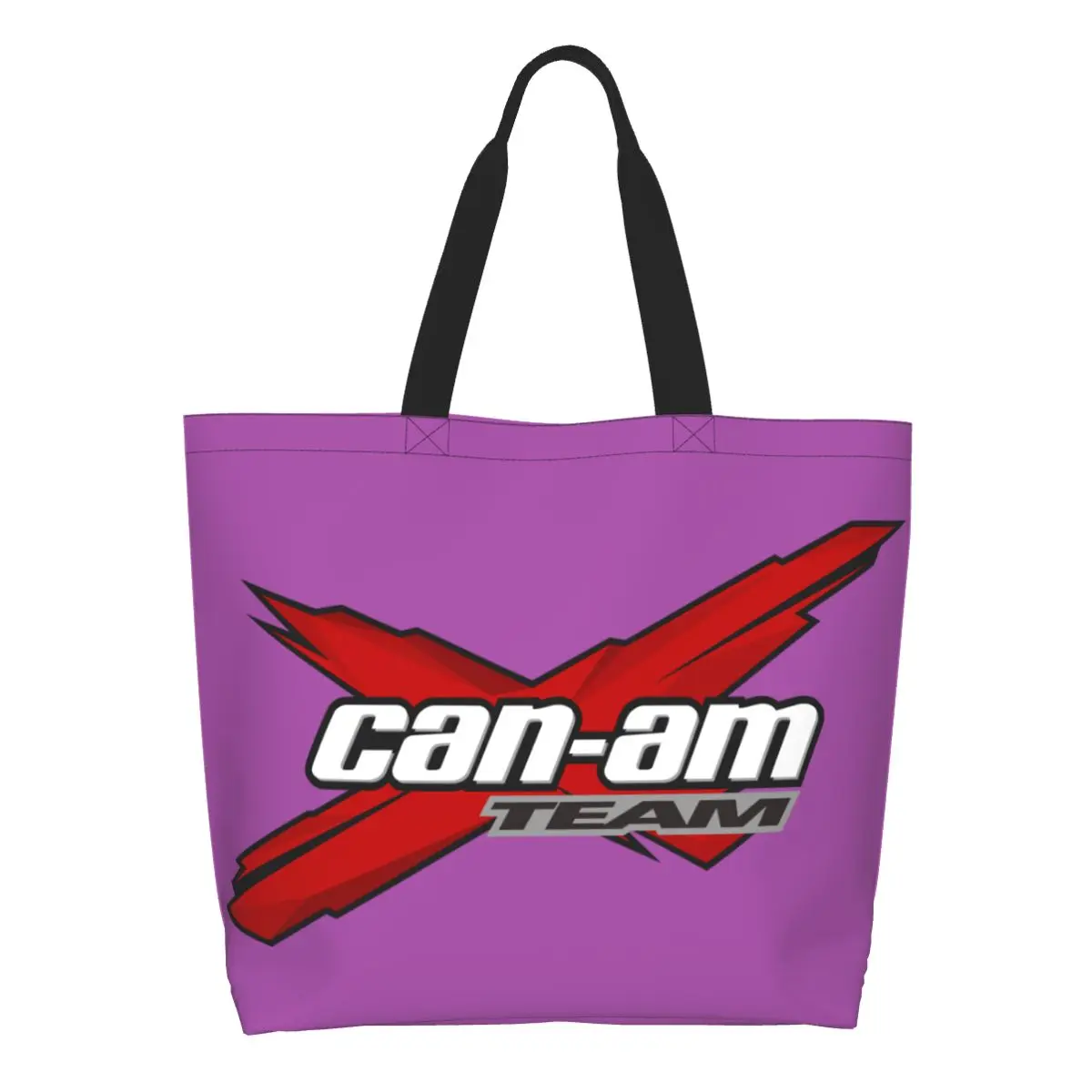 

Cute Can-Am Shopping Tote Bags Reusable BRP Motorcycle Canvas Groceries Shopper Shoulder Bag