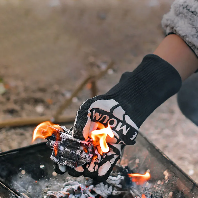 Outdoor Silicone Kitchen Gloves for BBQ Oven Microwave
