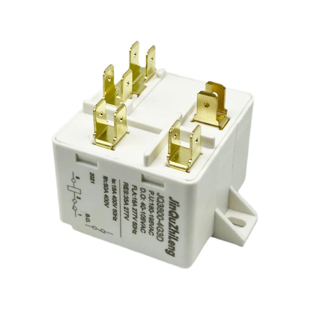 Replacement 5 Pin Relay Starter JQ3800-4G3D/ JQHR3800-4G3D For Air Conditioner Refrigerator Ice Maker Compressor Parts ice maker relay starter