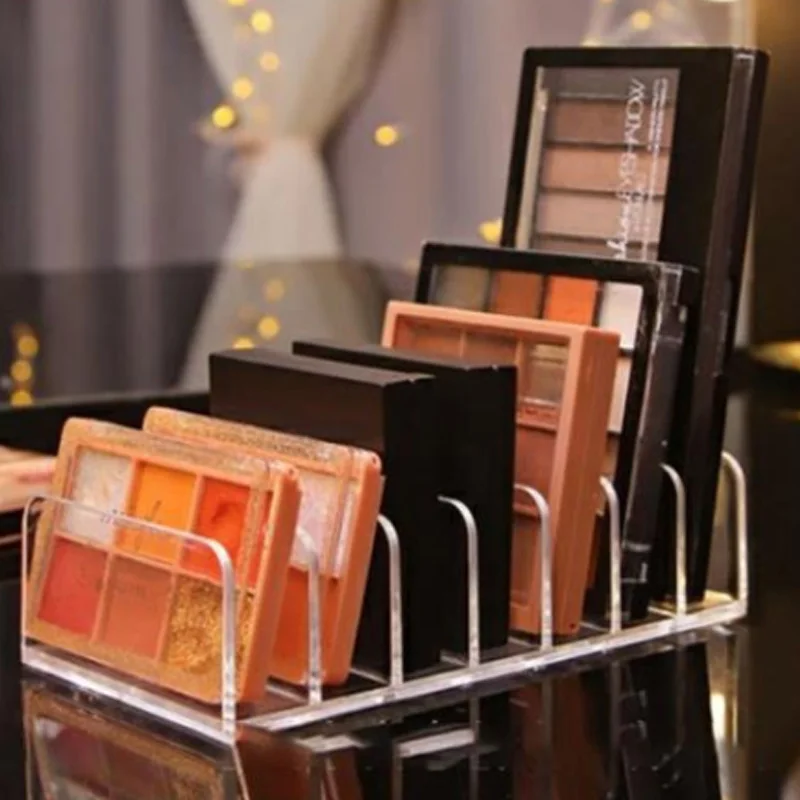 

Органайзер для палитры теней для век, коробка для румян для макияжа, Стеллаж с отделением для рабочего стола, Женский держатель, аксессуары для хранения пудры