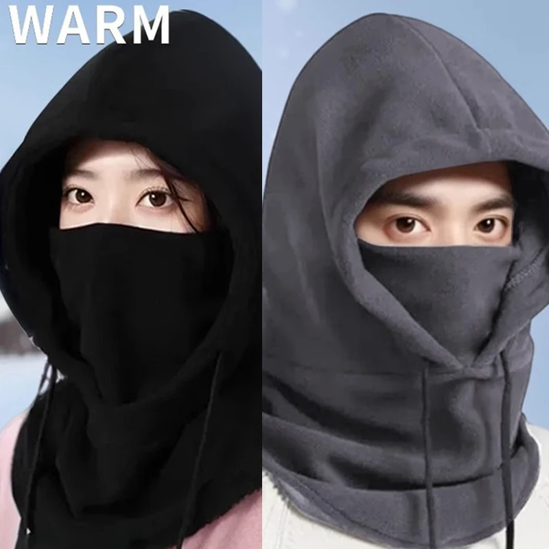 Winter Warm Hat Beanies With Mask And Neck Warmer 4-in-1 Windproof Balaclava For Men And Women Cycling Cold Weather Protection 3