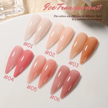 SHAKA 10ml New Popular Ice Pink Nail Gel Polish Set Semi Permanent Nail Art Soaking UV LED Nail Salon DIY Nail Salon Gel 4 sold 1