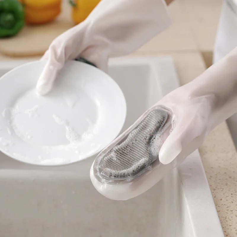 (🔥Hot Sale Now-48% Off)silicone Dish Washing Gloves