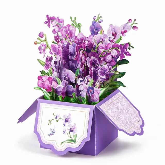 Floral Box Pop Up Cards Flowers