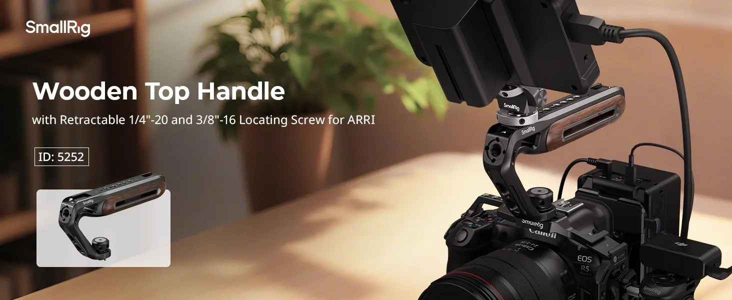 Top Handle with (1/4" & 3/8") Two-in-One Locating Screw Ergonomic Handgrip for S