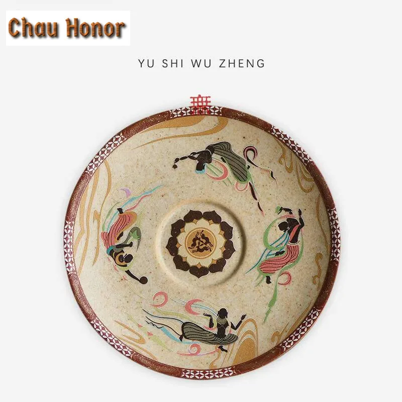 150ml Chinese Dunhuang Apsaras Gaiwan Retro Mural Painting Tea Brewing Cup Saucer Tea Tureen Tea Maker Cover Bowl Tea Ceremony