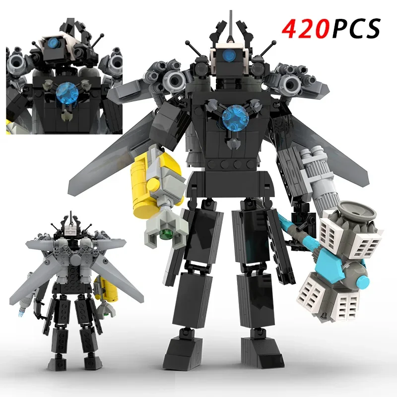 Hot Skibidi Toilet Building Blocks Titan Speakerman Upgrade 5.0 Drillman Clockman Bricks Construction Toys for Kid Adult Gift 6