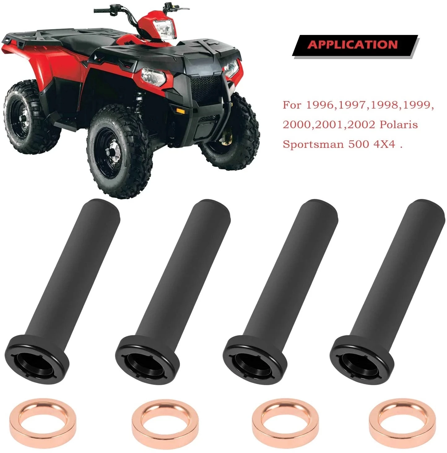 8pcs/set Front A Arm Lower Bushings for 1996-2002 Polaris Sportsman 500 4x4 Both Sides all front control arm a arm bushings for polaris rzr 900 xp 4 jagged x 2011 2014