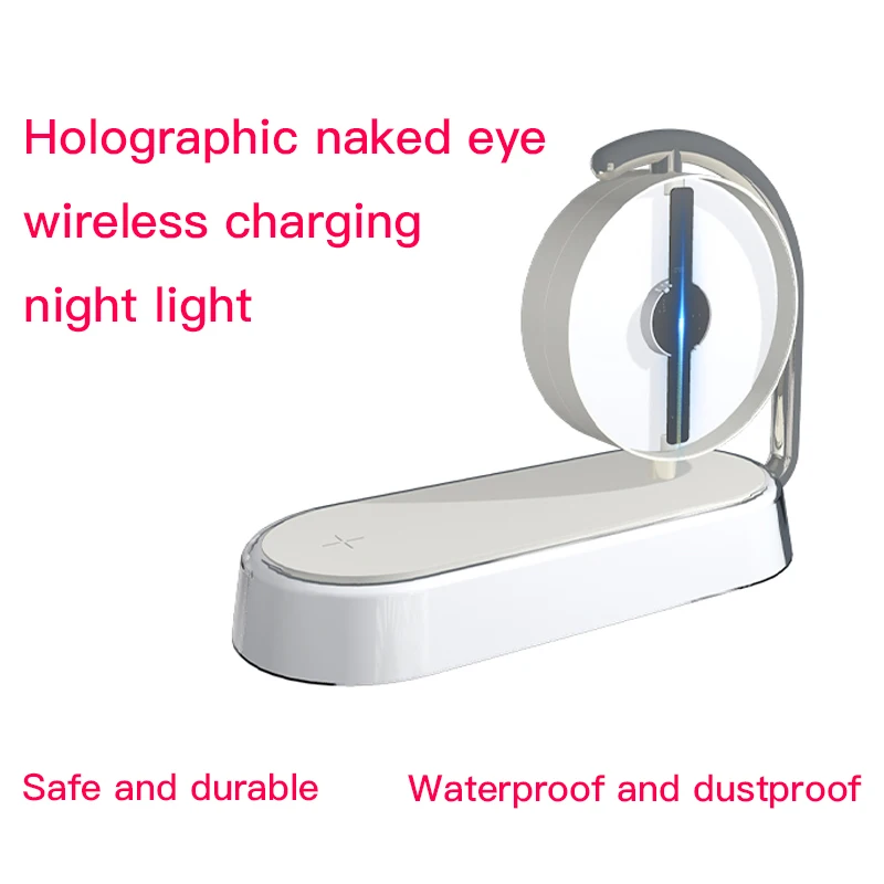 

Holographic 3d projection LED screenless three-dimensional atmosphere night light table lamp advertising machine