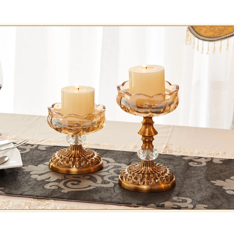 

Creative Crystal Candle Holders Wedding Decoration Table Centerpieces Candlestick Candelabros Home Centro De Mesa Decorativo