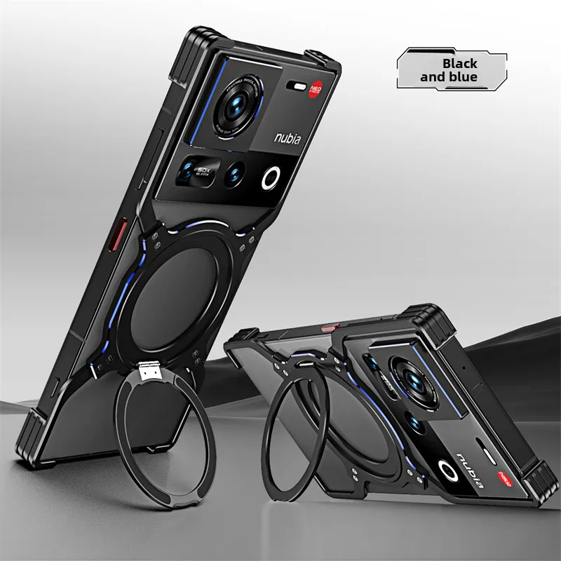 Magnetic Ring Aluminum Alloy Shockproof Bumper Case