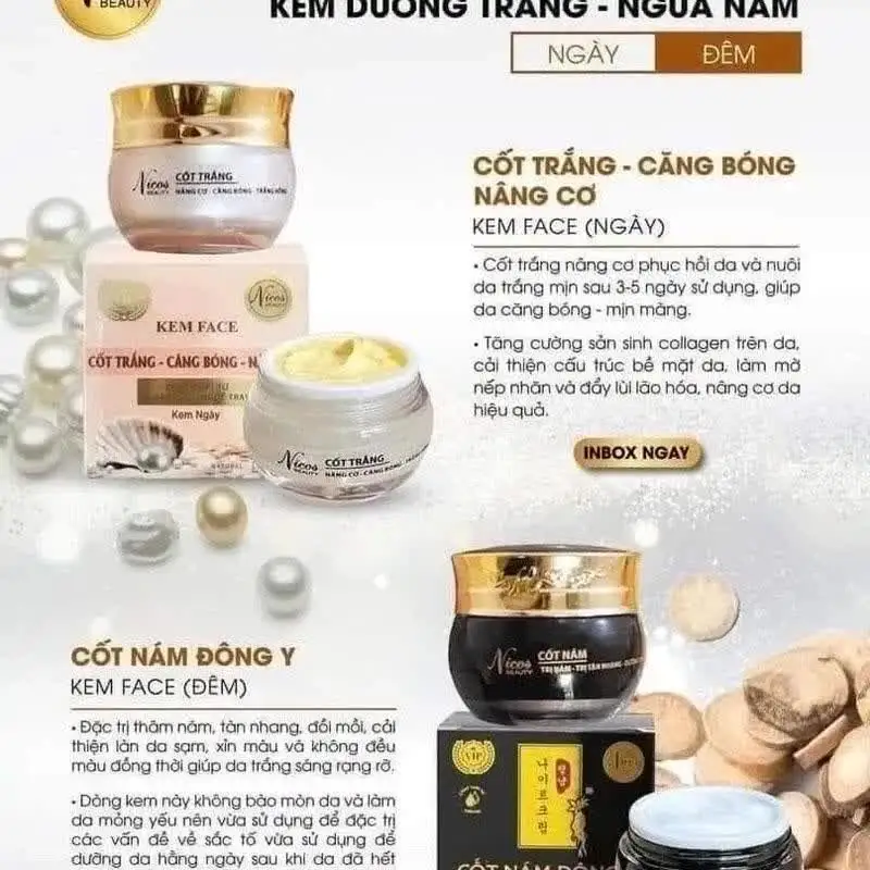 Ночной крем для лица Nicos + осветления кожи Beauty 15 гр