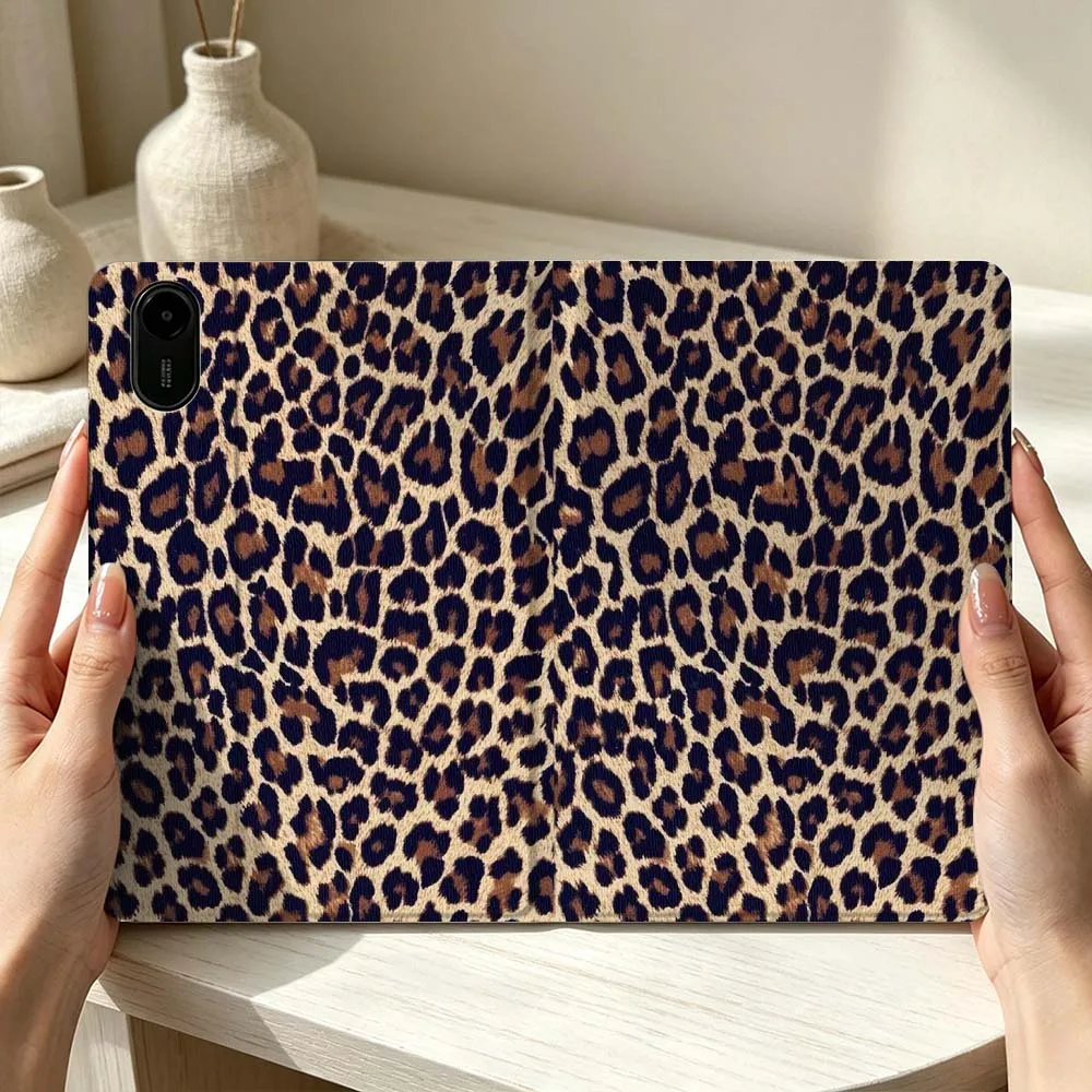 Leopard Print Soft Pen Tray Tablet Case