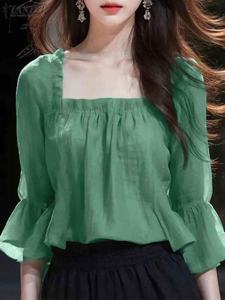 Camiseta De Manga 3/4 Para Mujer - Corte Holgado, Cuello Redondo, Tejido Suave Y Transpirable, Ideal Para Verano Y Otoño 2025