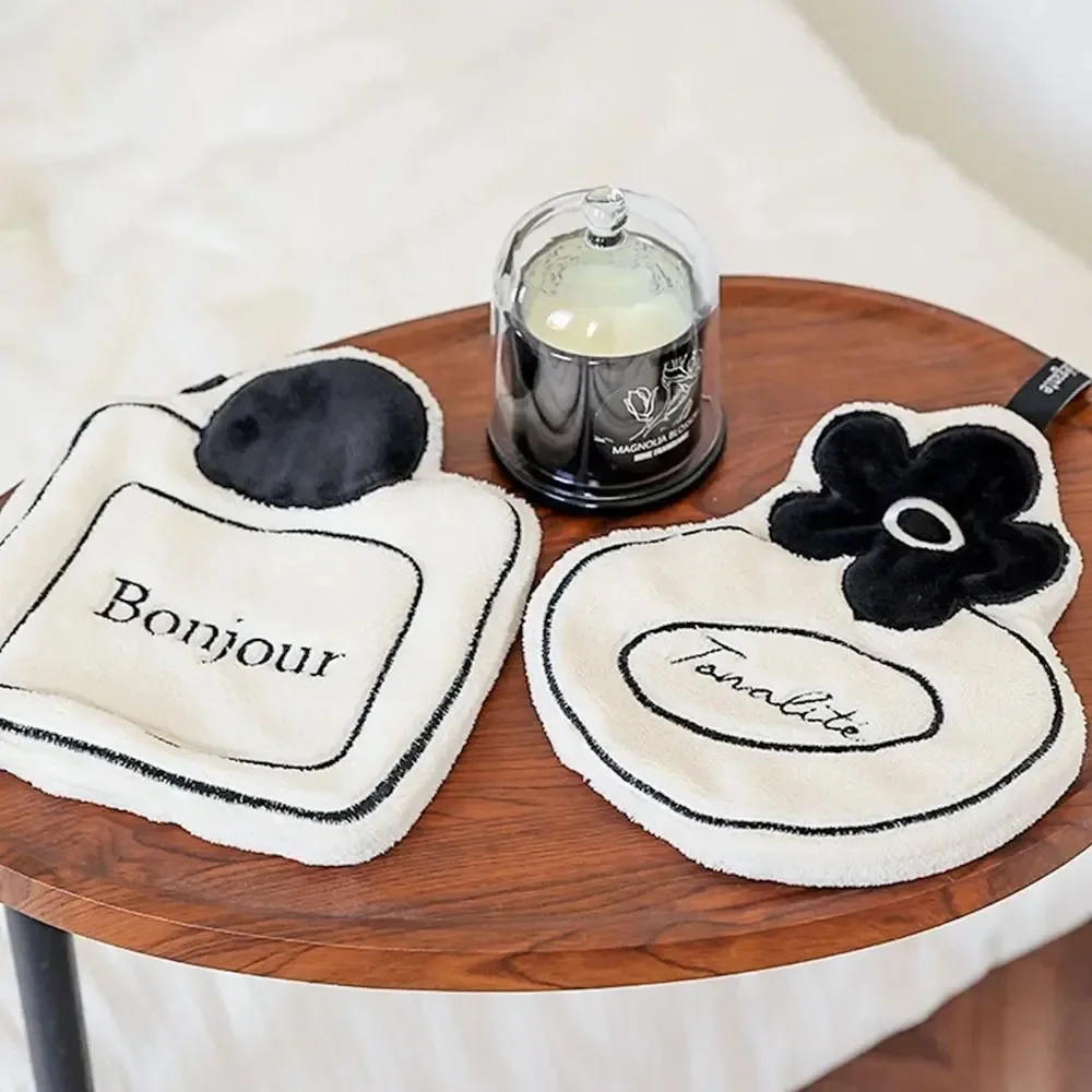 Description Picture 6 of itemBathroom NEW Double-thickness Hand Towel Home Convenient Hanging Quick-drying Absorbent Hand Towel Kitchen Foot Mat