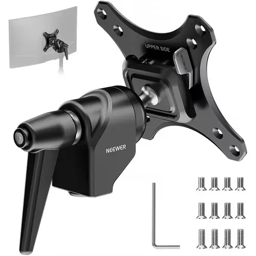 NEEWER MA016 VESA Monitor Mount Adapter with Arca Quick Release 360° Rotatable Ball Head M4 Screw Light Stand Adapter