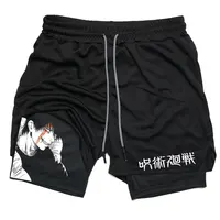 Anime Jujutsu Kaisen Gym Shorts Fitness 2 in 1 Compression Performance Shorts Workout Quick Dry Athletics Short Pants 1