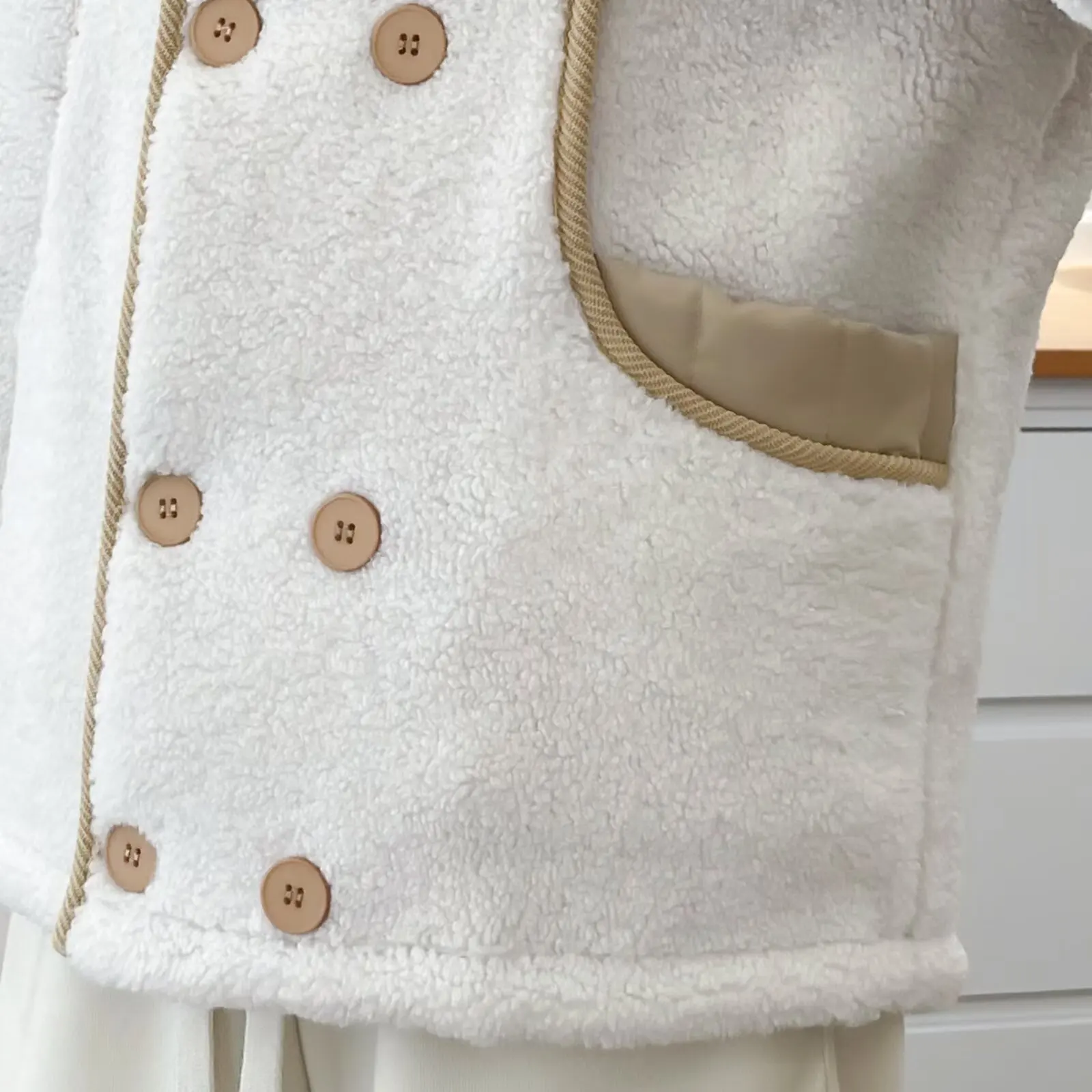 XXXXL Fashion Plus Size Women's Parkas 2025 Winter New Korean-style Design Double Breasted Fleece Jacket Warm Padded Coat 2257